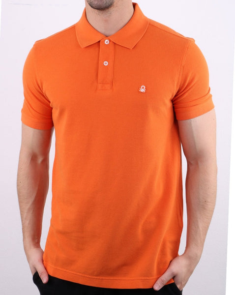 Benetton Polo Shirt Orange
