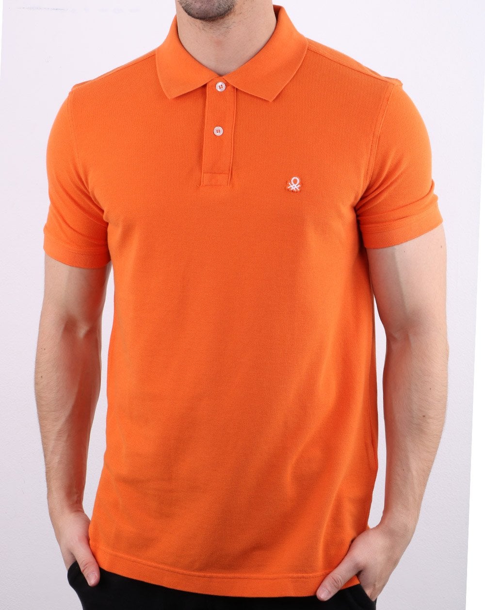 Benetton Polo Shirt Orange