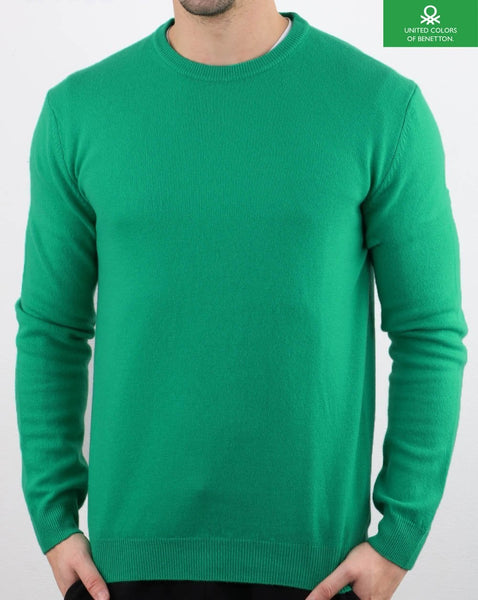 Benetton Merino Wool Jumper Green