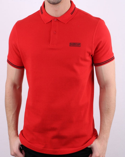 Barbour International Tipped Polo Red
