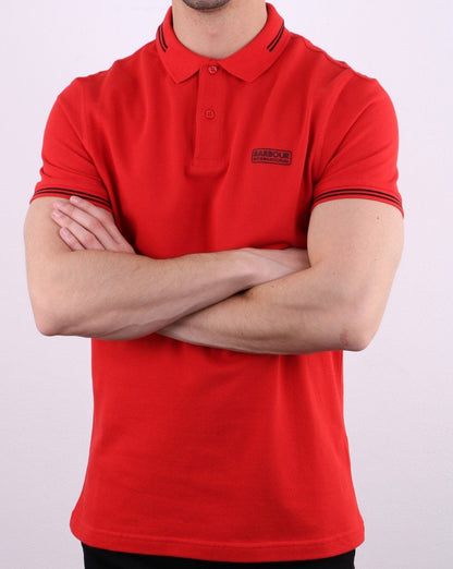 Barbour International Tipped Polo Red