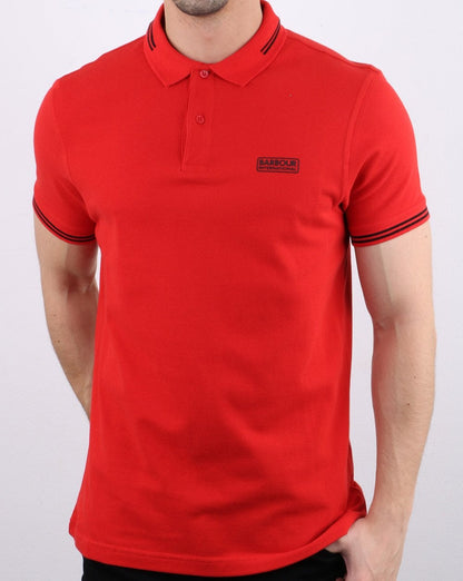 Barbour International Tipped Polo Red