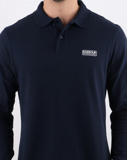 Barbour International Long Sleeved Polo Navy
