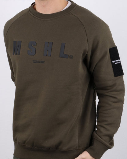 Marshall Artist Hybrid Tech Sweatshirt Khaki