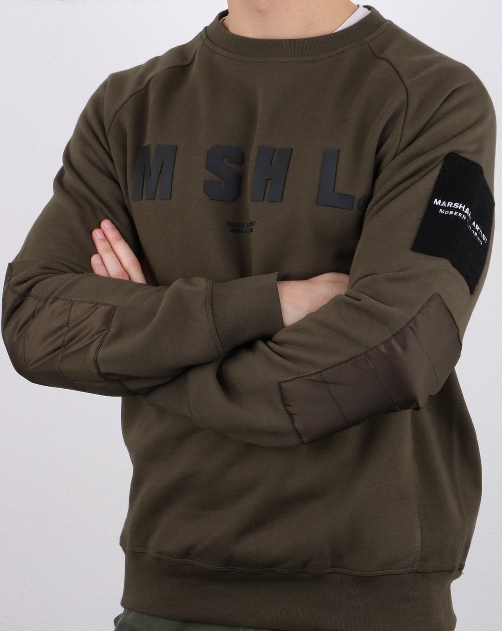Marshall Artist Hybrid Tech Sweatshirt Khaki