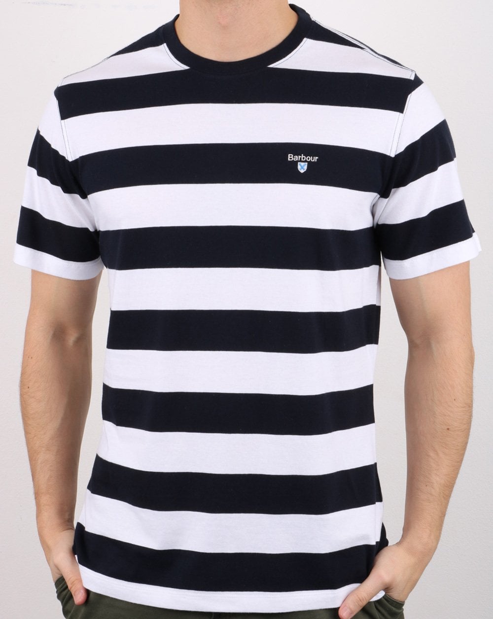 Barbour Beach Stripe Tee Navy