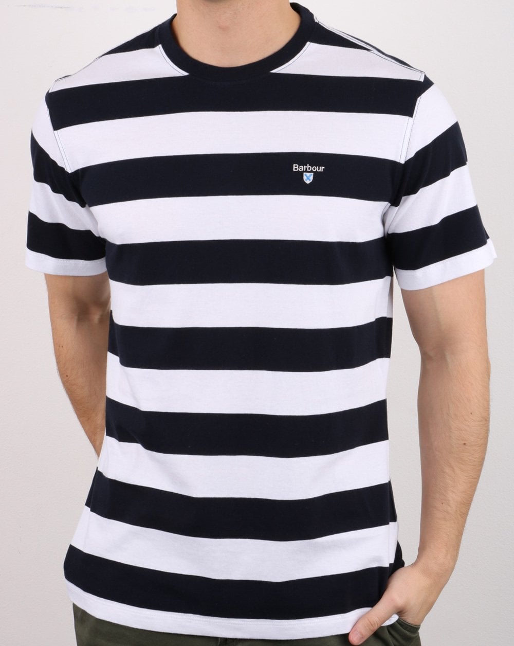 Barbour Beach Stripe Tee Navy