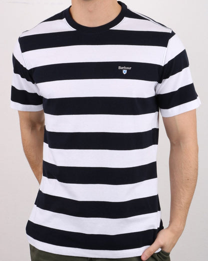 Barbour Beach Stripe Tee Navy