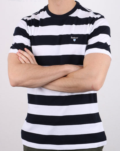 Barbour Beach Stripe Tee Navy