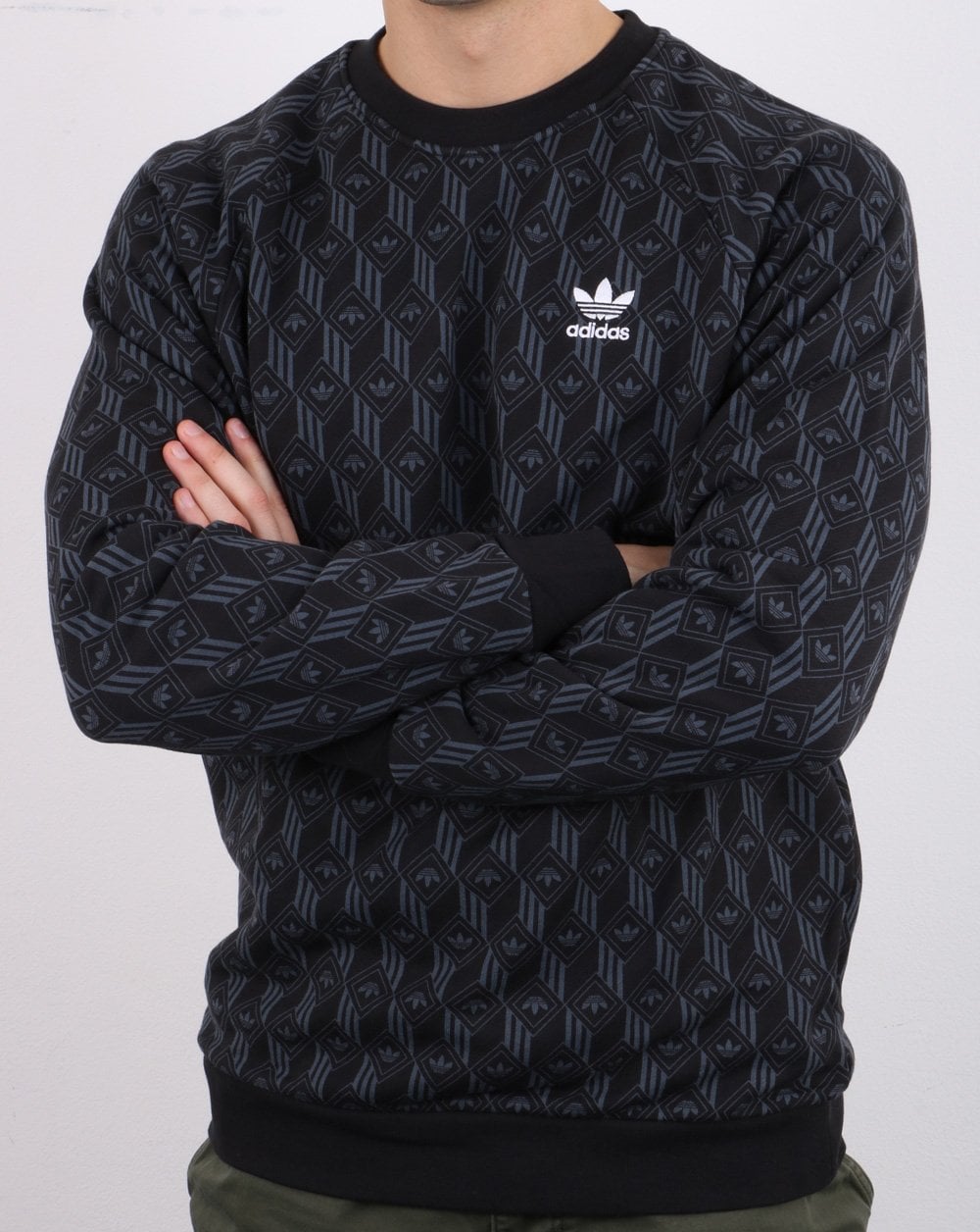 Adidas Originals Mono Crew Sweat Black