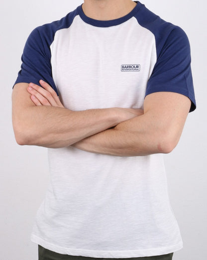 Barbour International Rivet Raglan Tee White