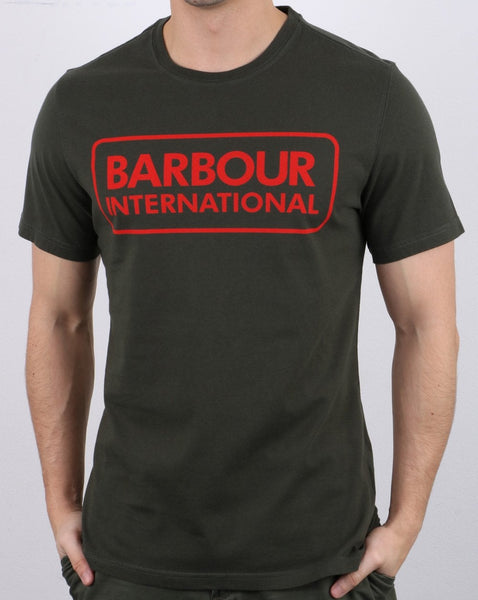 Barbour International Block Logo T-shirt Army Green