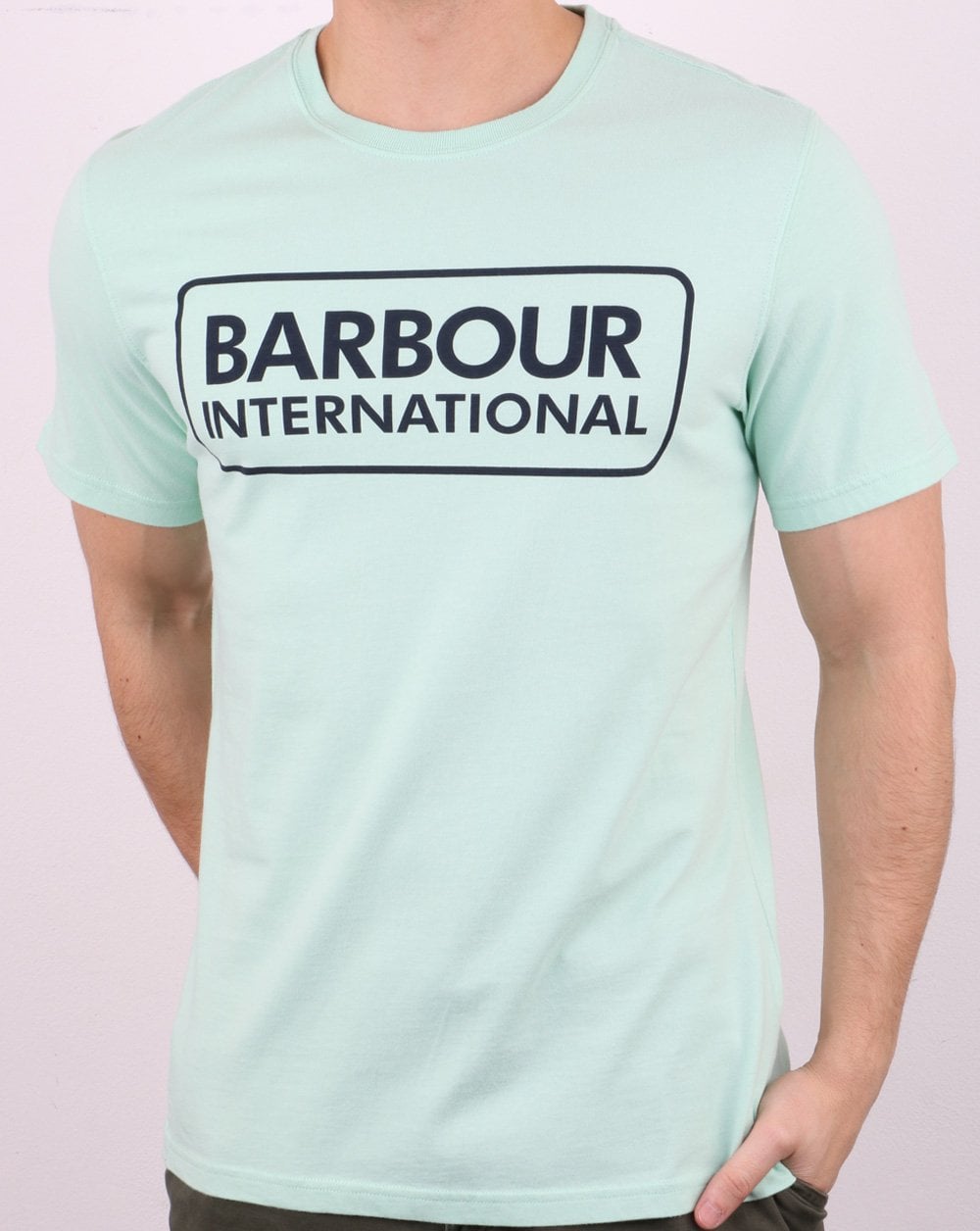 Barbour International Block Logo T-shirt Mint Green