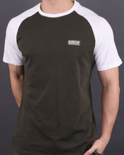 Barbour International Rivet Raglan Tee Green