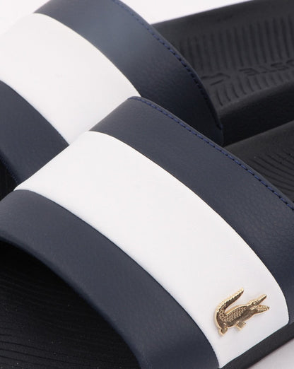 Lacoste Footwear Croco Slide Navy/white