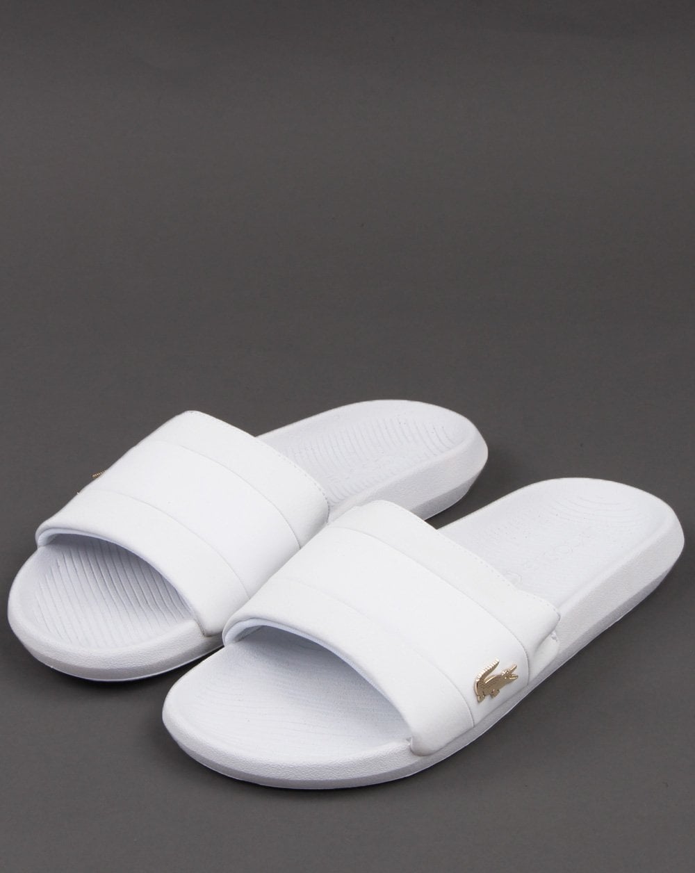Lacoste Footwear Croco Slide White/white