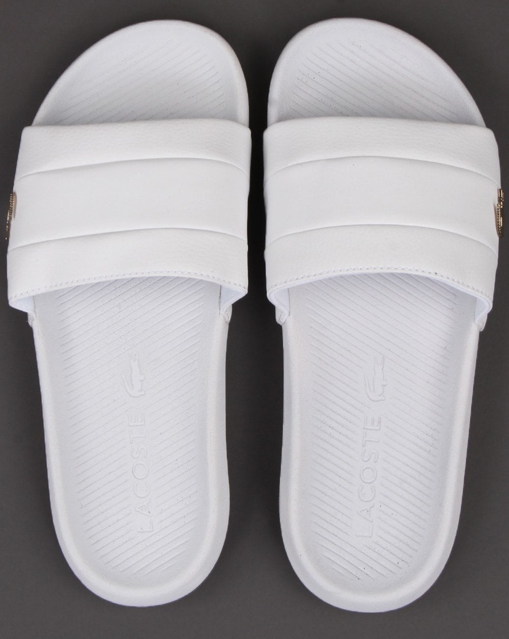 Lacoste Footwear Croco Slide White/white