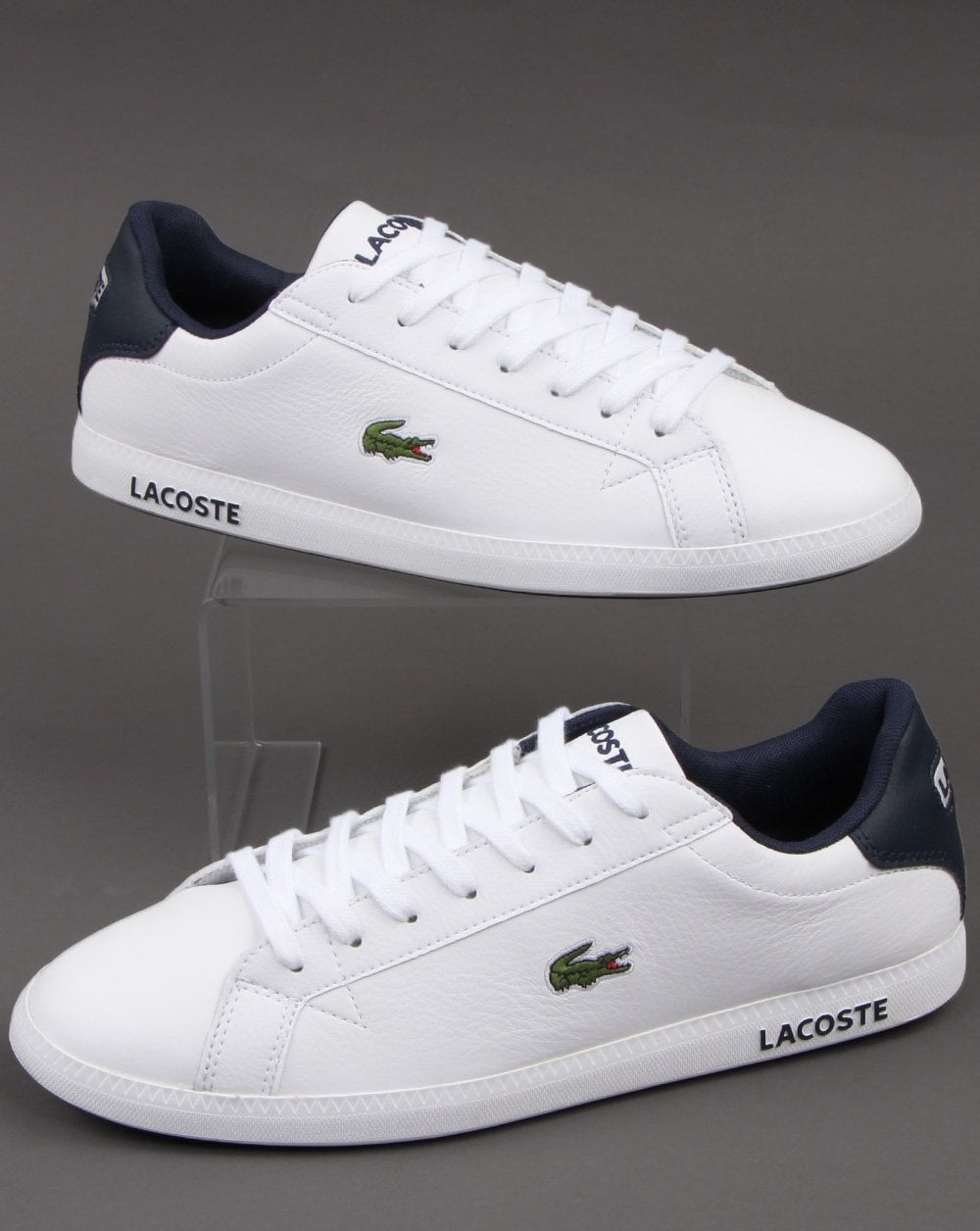 Lacoste Footwear Graduate LCR3 Trainer White/Dark Blue
