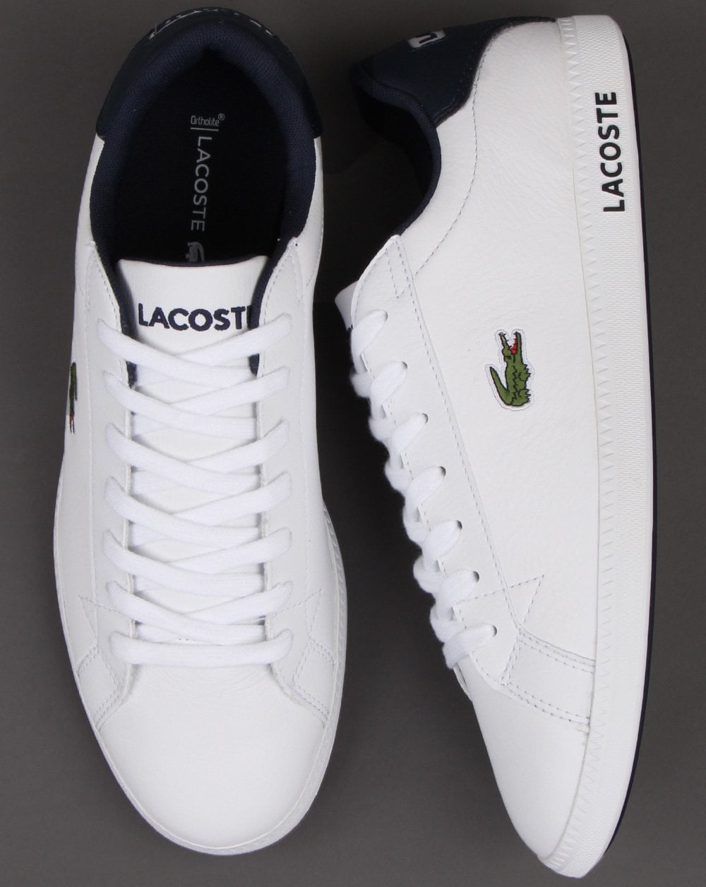 Lacoste Footwear Graduate LCR3 Trainer White/Dark Blue