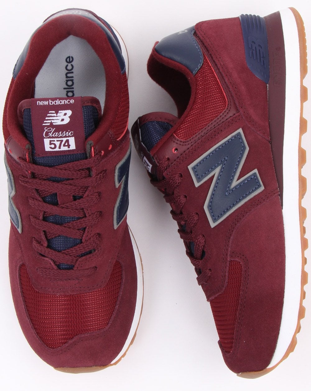 New Balance 574 Trainers Burgundy