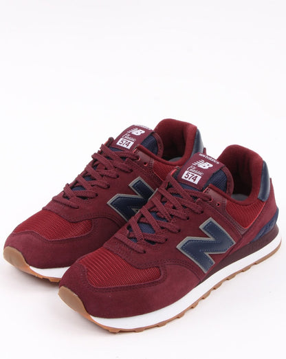 New Balance 574 Trainers Burgundy