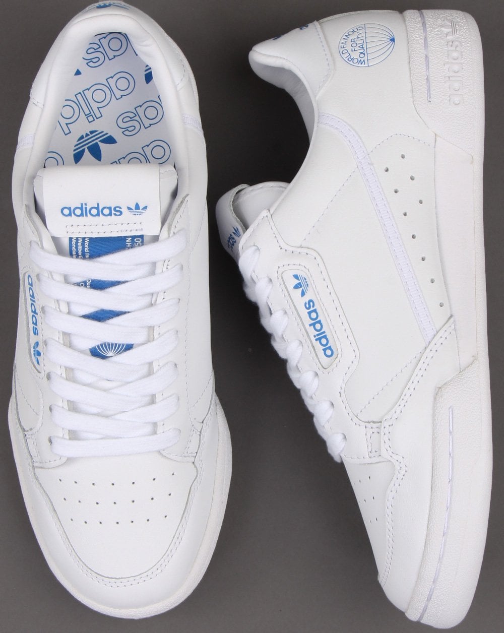 Adidas Continental 80 Trainers White/Blue