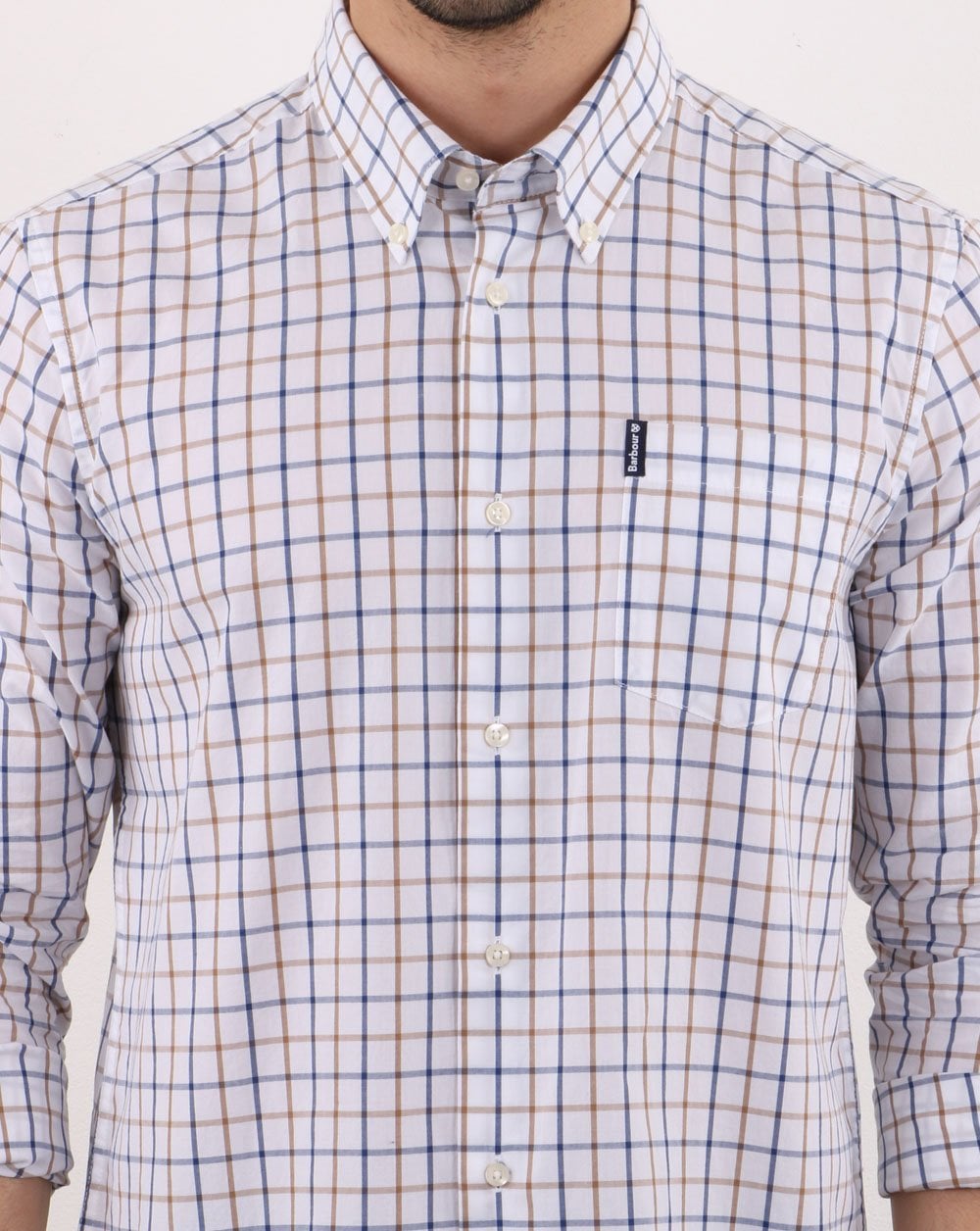 Barbour Tattersall Shirt Stone