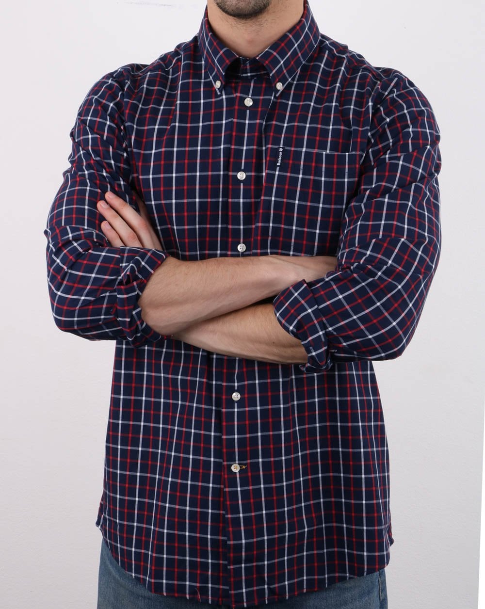 Barbour Tattersall Shirt Navy