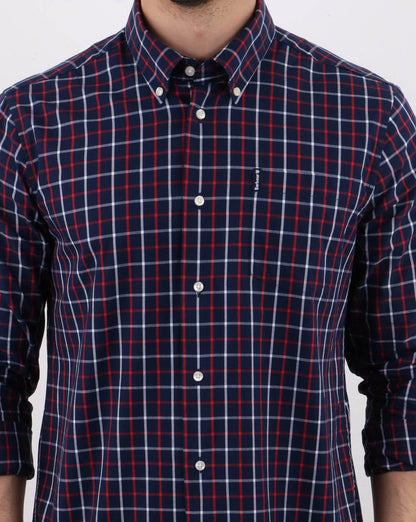 Barbour Tattersall Shirt Navy
