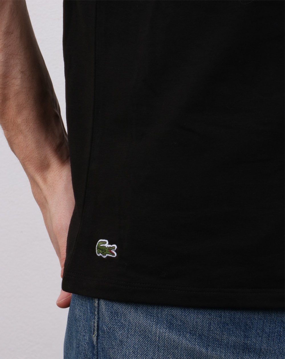 Lacoste Twin Pack Crew Neck T-shirts Black