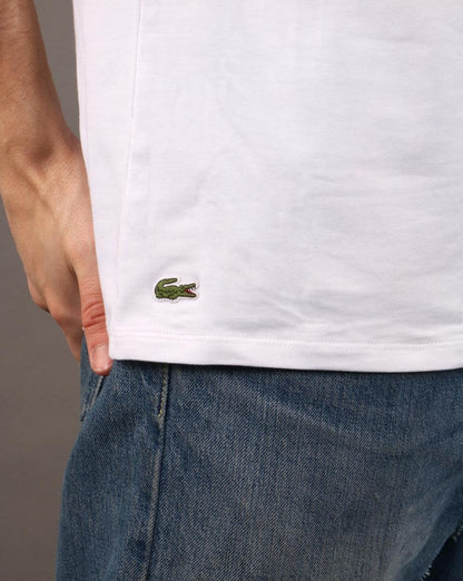 Lacoste Twin Pack Crew Neck T-shirts White