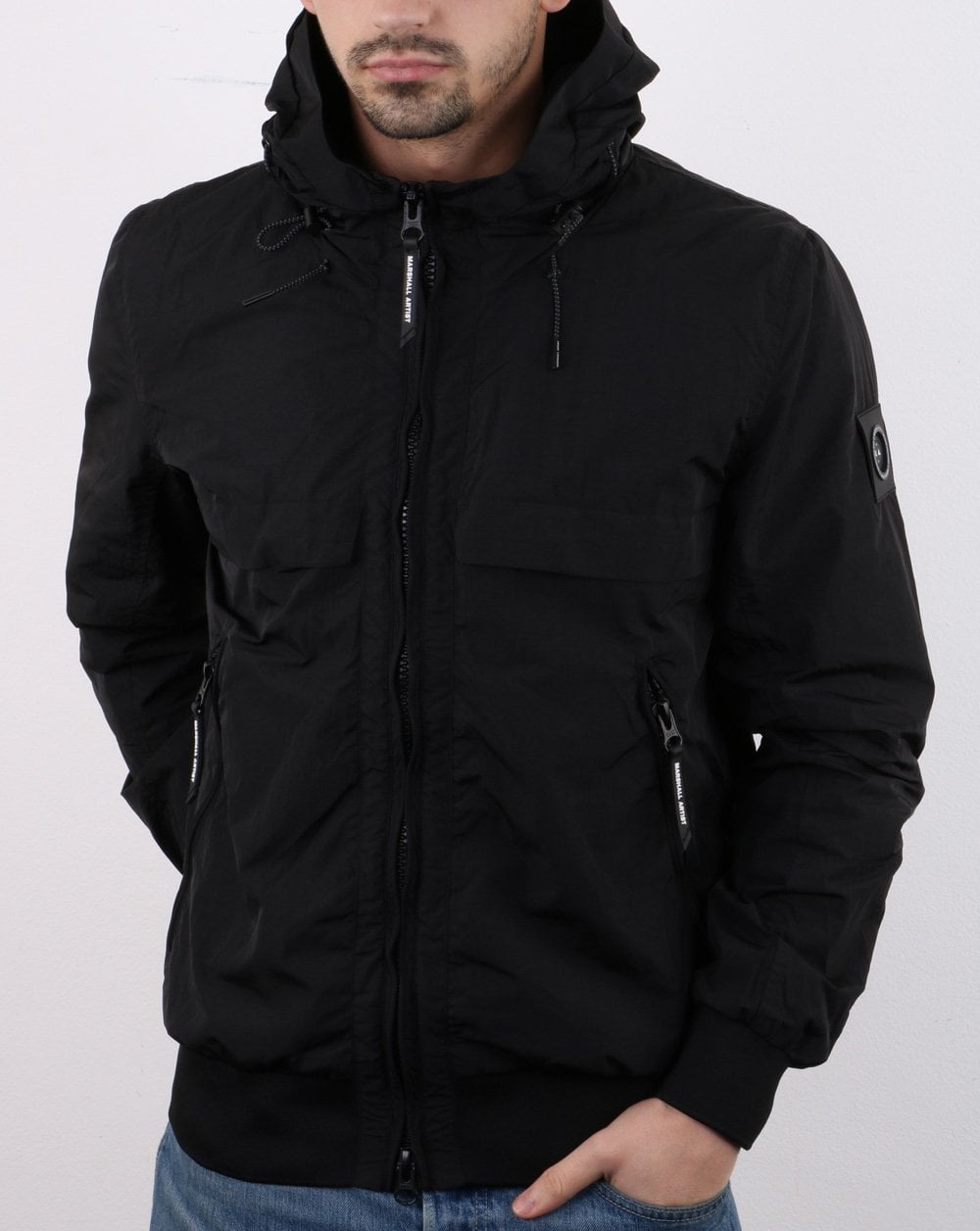 Marshall Artist Articulated Bomber Jacket Black
