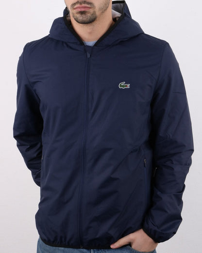 Lacoste Hooded Jacket Navy/White