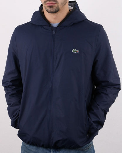 Lacoste Hooded Jacket Navy/White
