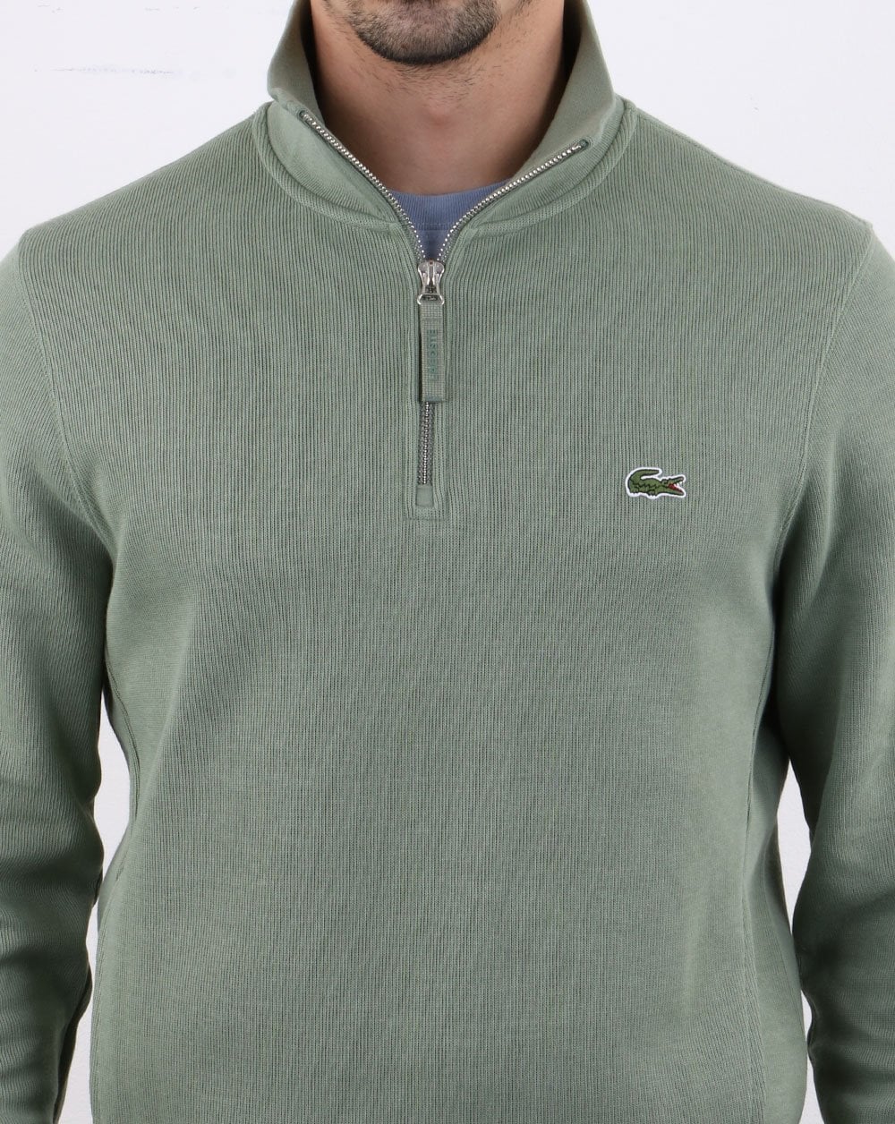 Lacoste Quarter Zip Sweatshirt Light Green