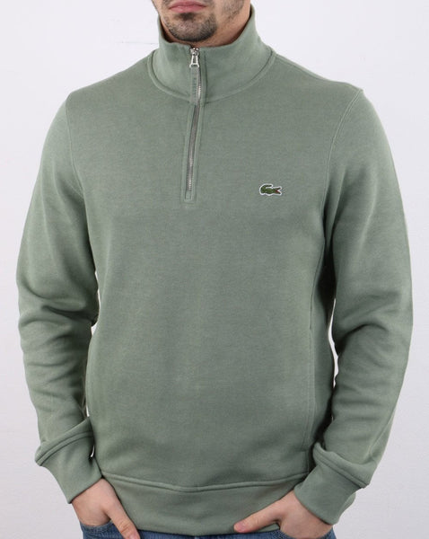 Lacoste Quarter Zip Sweatshirt Light Green