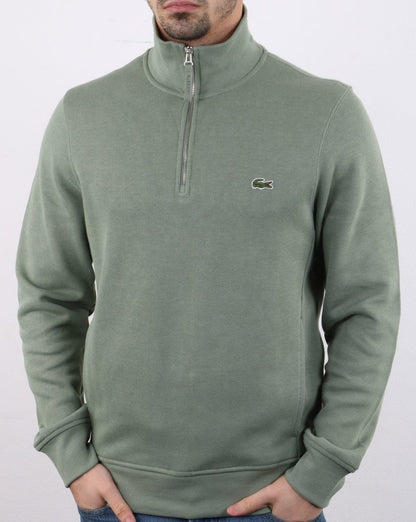 Lacoste Quarter Zip Sweatshirt Light Green