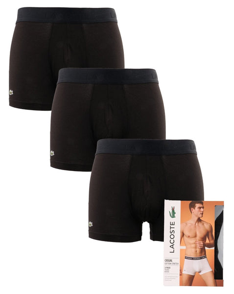 Lacoste Triple Pack Boxers Black/black