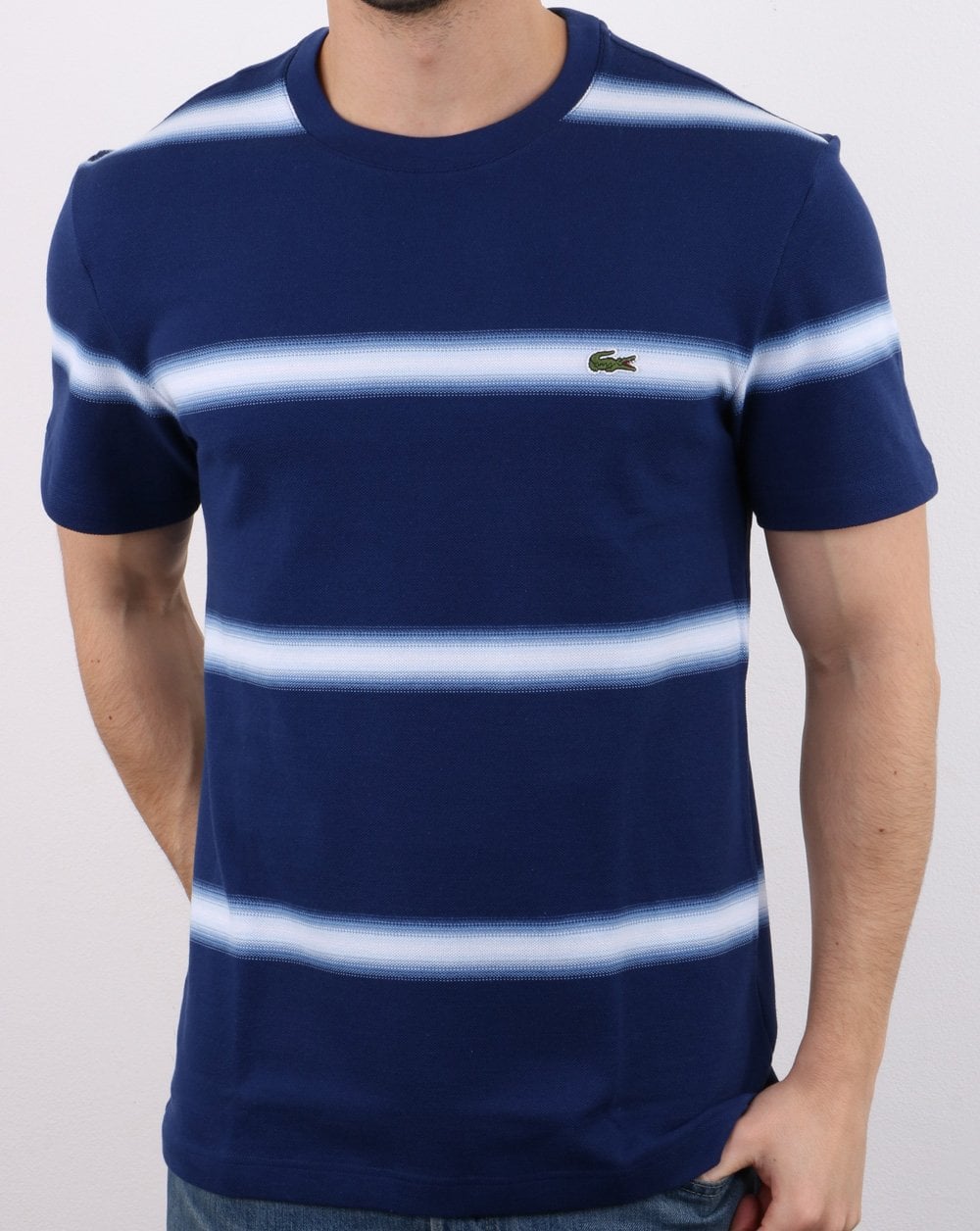 Lacoste Striped T-shirt Blue/White