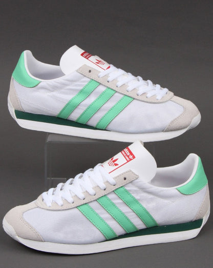 Adidas Country Trainers White/Green
