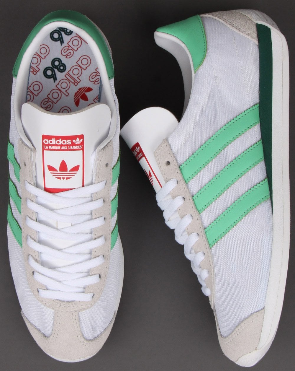 Adidas Country Trainers White/Green
