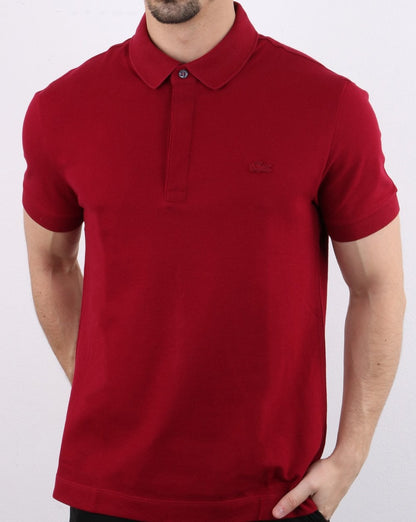Lacoste Paris Tonal Polo Shirt Burgundy
