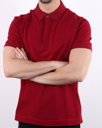 Lacoste Paris Tonal Polo Shirt Burgundy
