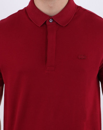 Lacoste Paris Tonal Polo Shirt Burgundy