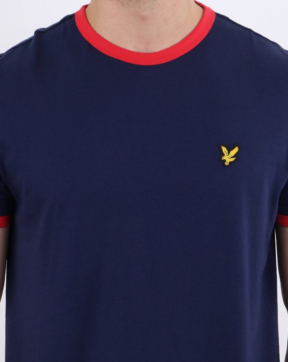 Lyle And Scott Ringer T Shirt Navy/Red