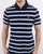 Lyle And Scott Wide Double Stripe Polo Navy