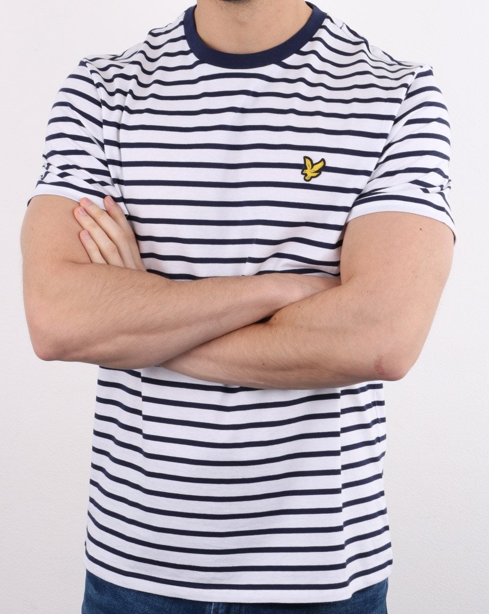 Lyle And Scott Breton Stripe T-shirt White/Navy