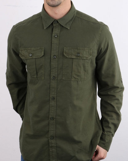 Barbour International Manifold Shirt Khaki Green