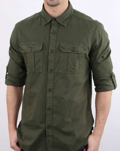 Barbour International Manifold Shirt Khaki Green