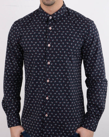 Benetton Long Sleeve Shirt Navy
